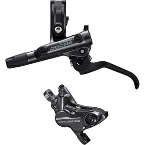 SHIMANO BR-M6120/BL-M6100 Pair of Deore bled brake lever/post mount 4 pot calliper click to zoom image