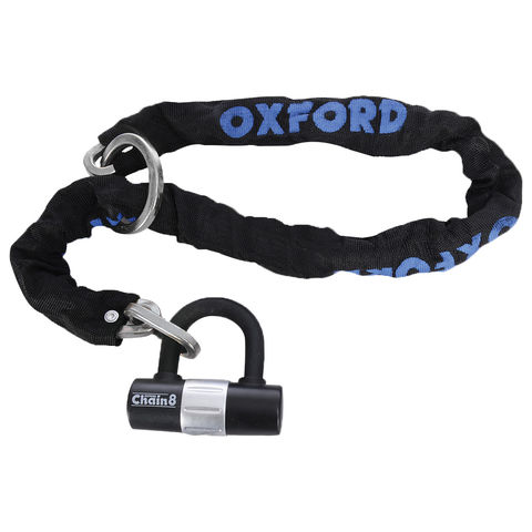 OXFORD Chain8 Chain Lock & Mini Shackle 8mm x 1000mm click to zoom image