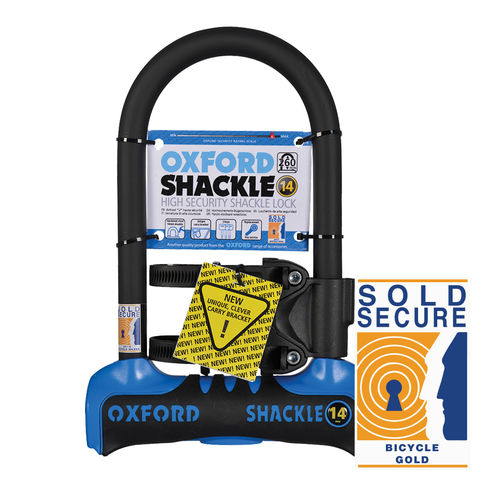 OXFORD Shackle 14 U-Lock (260mm) Blue click to zoom image
