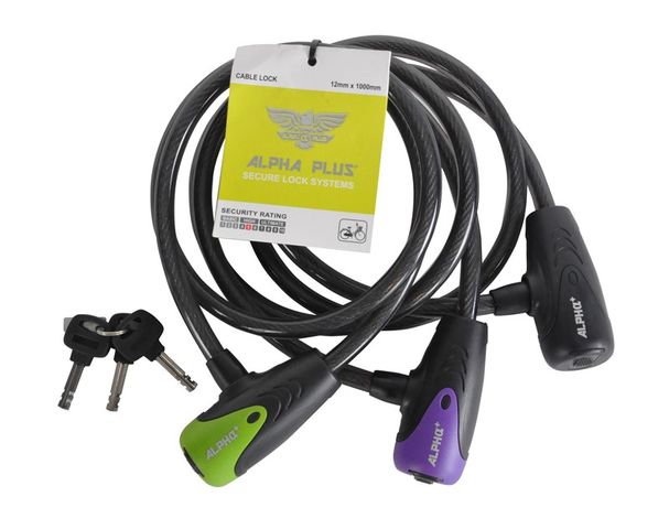 ALPHA PLUS Cable lock 1M click to zoom image